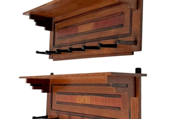 Two Art Deco Modernist Coat Racks by P.E.L. Izeren for De Genneper Molen